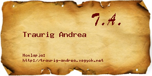 Traurig Andrea névjegykártya